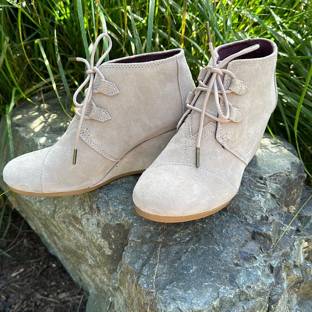 TOMS Kala Suede Wedge Bootie